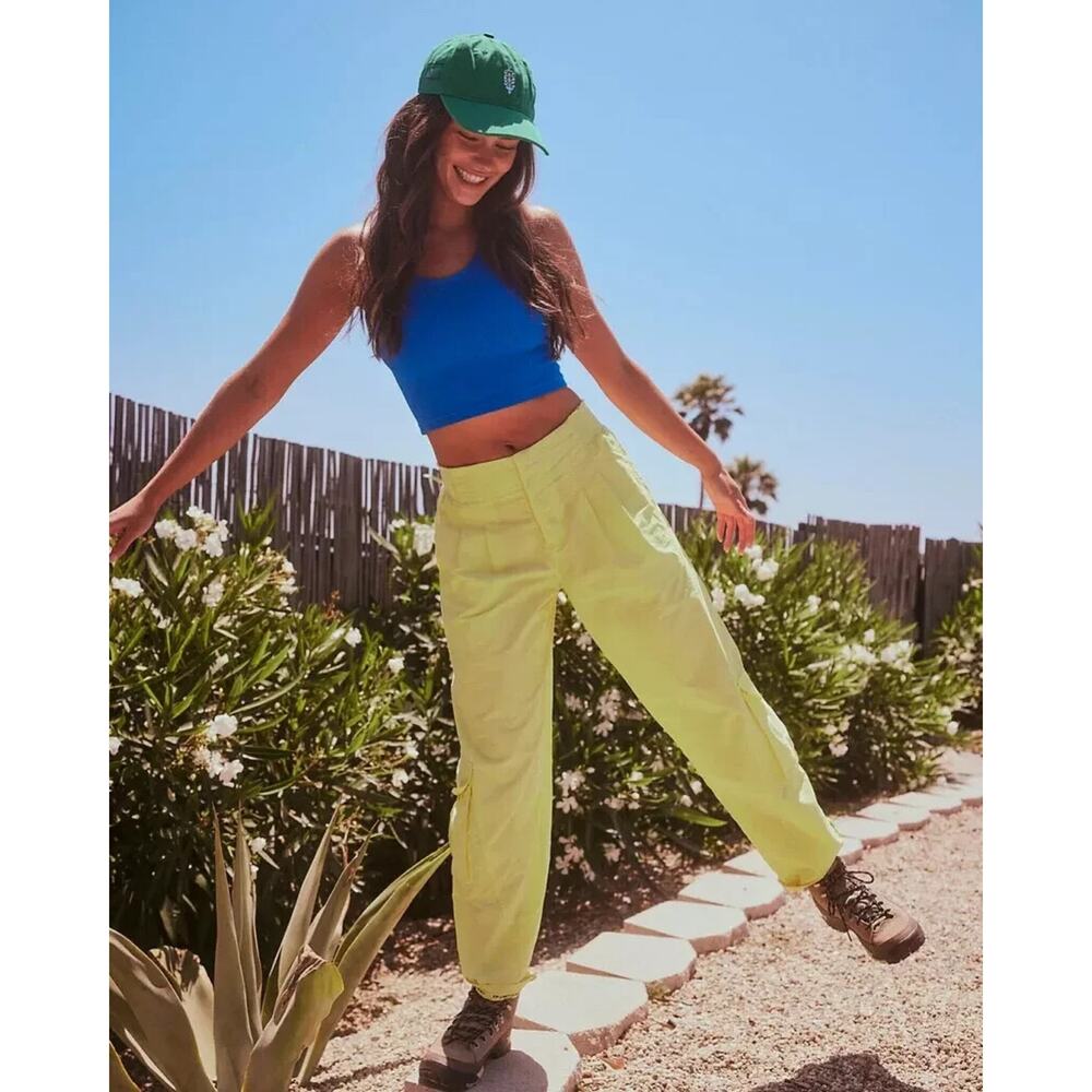 Free People FP Movement Mesmerize Me Solid Pants in Yellow Women's Size M